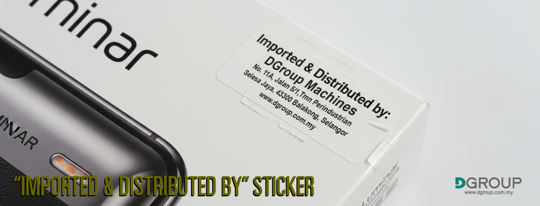 Label sticker Malaysia, IMPORTED LABEL, distributed by