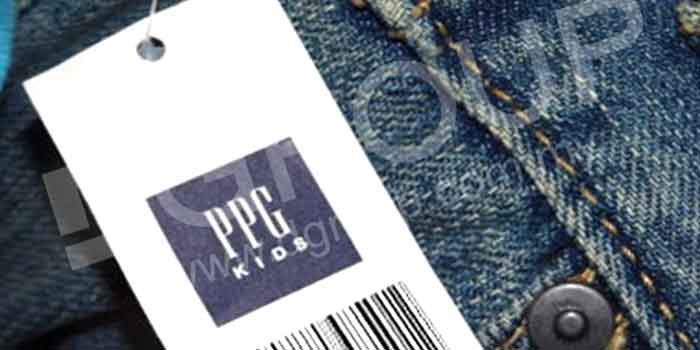 Hang Tag, tag card on clothing with barcode Malaysia, Selangor.