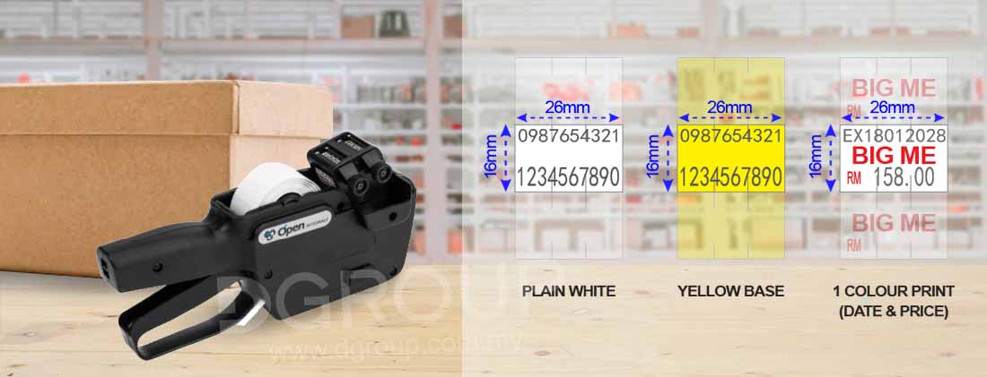 We supply price gun, price labeller, handheld labeller, price sticker, and custom stickers in Malaysia.