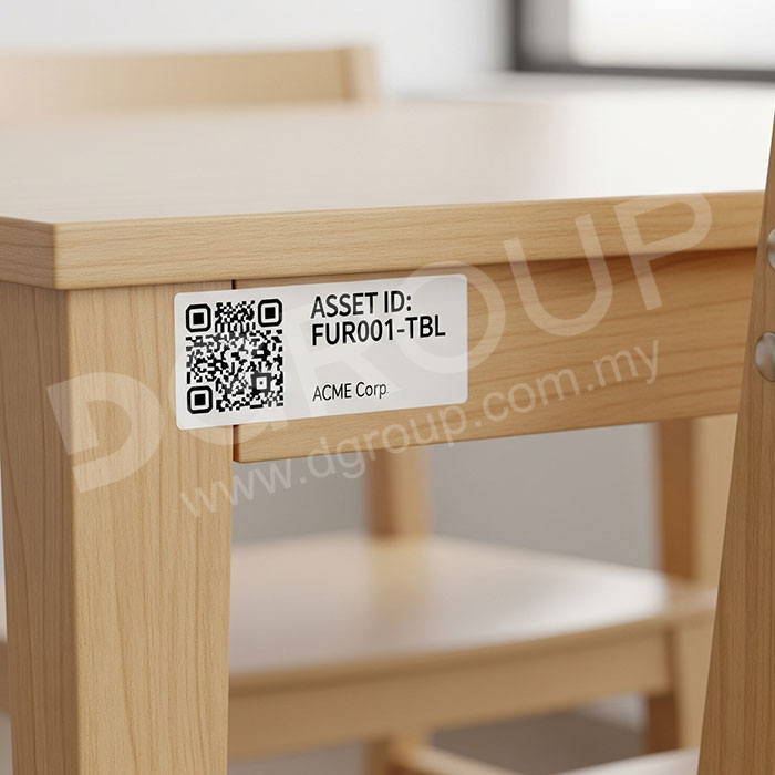 Furniture Label, Table, Chair Asset Sticker