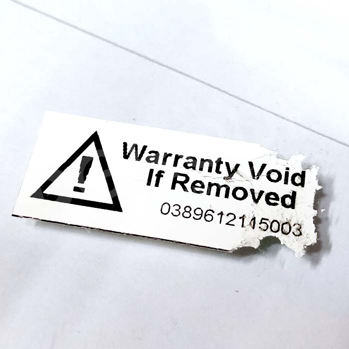 Destructive PVC label