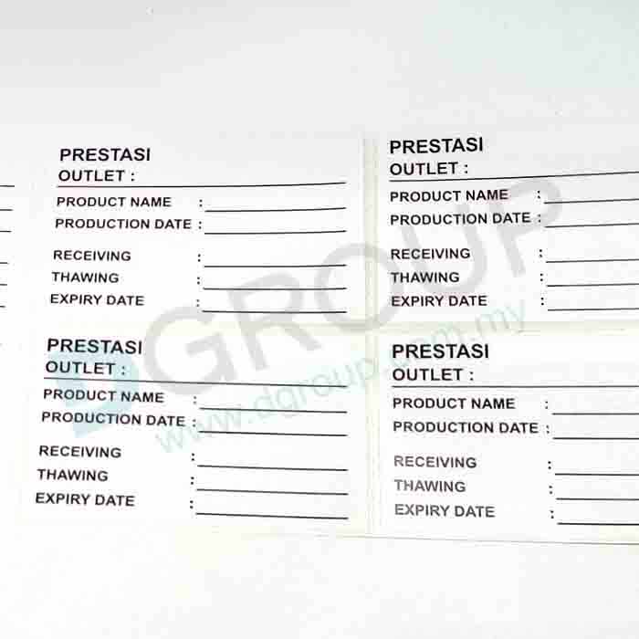 Preprinted Sticker